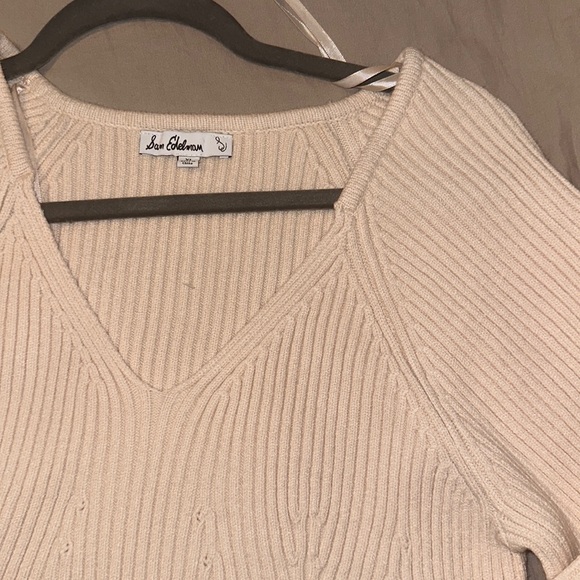 Sam Edelman cream white knit sweater top blouse jacket NEW Bloggers favorite - Picture 2 of 6